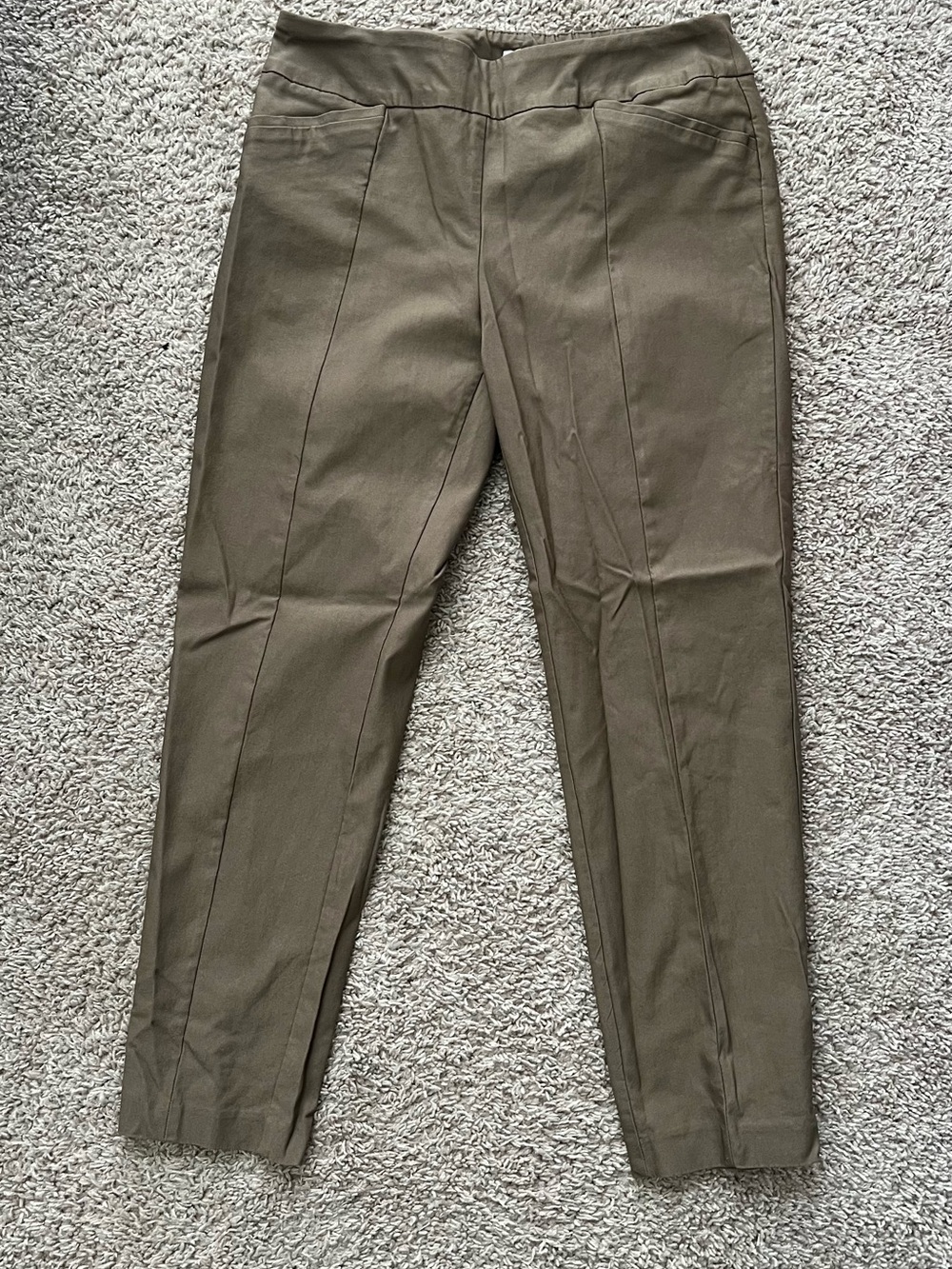 Chicos Tailored Olive Green Dress Pants